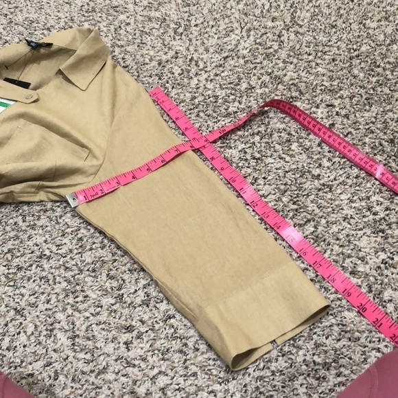 NWT Jones New York Blouse Size Large Tan Linen Blend - Picture 10 of 10